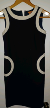 Tory Burch Women&#39;s Black and Cream Shift Dress with Contrast Pockets Size 2 - $30.00