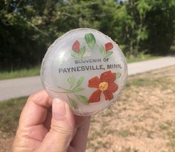 Paynesville MN Souvenir Covered Trinket Dish Clambroth Glass EAPG Hand P... - $19.75