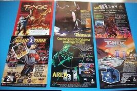 Arcade FLYERS T-Mek Area 51 Site 4 Hang Time Primal Rage Cool Riders Ata... - $29.15
