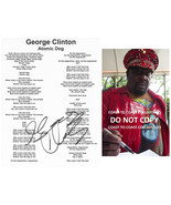 George Clinton Signed Atomic Dog Lyrics Sheet COA Proof Autographed Funkadelic - $247.49