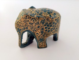 Indian Elephant Antique Style Kashmiri Paper mache Hand Painted Handicra... - £12.59 GBP