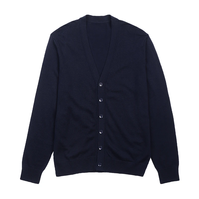 KUEGOU  Autumn New V-Neck Cardigan Man Soft   High Quality Slim Fit Long Sleeve  - £157.14 GBP