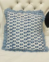 Pack of 2 Throw Pillow Covers 100% Cotton Pre Washed Ruffle Decorative P... - £44.72 GBP