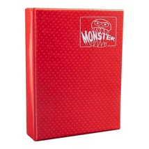 Monster Mega Binder Holofoil 9 Pocket Hard Cover Holds 720 Trading Cards Red - £31.93 GBP