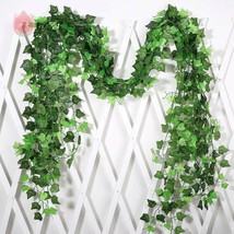 1 Pcs 230 cm Green Vine Garland Plants Leaves Artificial Hanging Diy Hom... - $4.84+