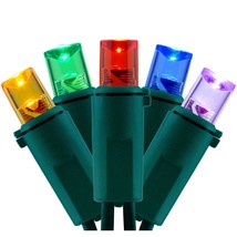 Multicolor Wide Angle Led Christmas Lights With Green Wire, 66 Feet 200 ... - £47.20 GBP
