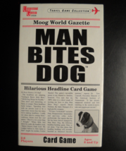 University Games 2002 Man Bites Dog Headline Card Game Travel Collection Boxed - $7.99