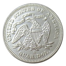 American Quarter Flag 1878 Silver Plated Replica Commemorative Coin - £5.96 GBP