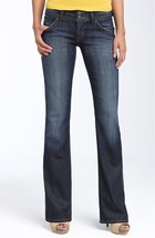 NWT HUDSON denim blue Jeans 25 X 28 boot cut dark wash w/ fading $170 de... - £70.78 GBP