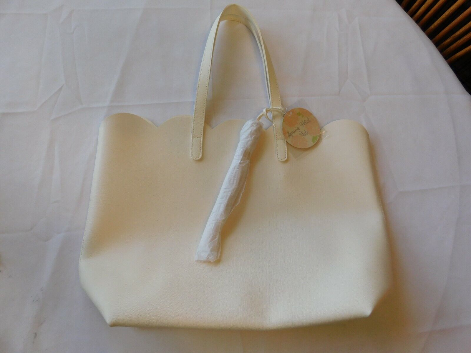 Arcadia Beauty Labs Spring Petal Tote Bag Purse Off White 314968 NWT - $23.16
