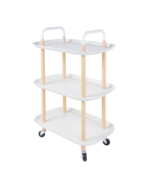 3-Tier Rolling Storage Utility Cart, Heavy Duty Craft Cart with Wheels, ... - £60.15 GBP