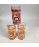 Vintage Lot Of 3 - Drink-Up Cherry And Orange Drinking Glasses - $14.84