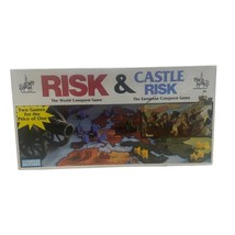 Risk &amp; Castle Risk Board Games Vtg 1990 Parker Brothers 2 Games in 1 Bra... - £43.24 GBP
