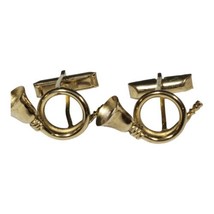 Vintage Swank French Horn Gold Cufflinks Musician Themed Elegant Men&#39;s Accessory - £21.97 GBP