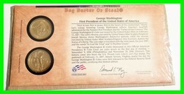Sealed 2007 P &amp; D George Washington U.S. Mint Presidential $1 Dollar Coin Cover - £19.92 GBP