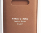 Apple - iPhone 12/12 Pro Leather Sleeve with MagSafe - Saddle Brown - $14.50