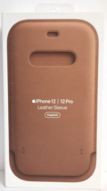 Apple - iPhone 12/12 Pro Leather Sleeve with MagSafe - Saddle Brown - £11.56 GBP