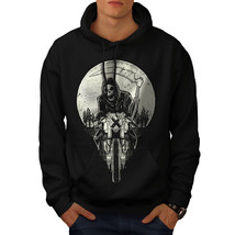 Wellcoda Grim Reaper Biker Horror Mens Hoodie,  Casual Hooded Sweatshirt - £25.84 GBP+
