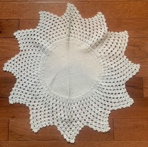Vintage hand crocheted round doily 16 inches - £9.06 GBP