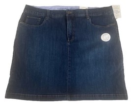 Croft &amp; Barrow Denim Skort Stretch Skirt Women’s 16W Classic Fit - £19.08 GBP