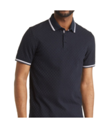 Ted Baker Palos Polo Shirt Mens 6 XL Black Knit Textured Weave Preppy - $657.71 MXN
