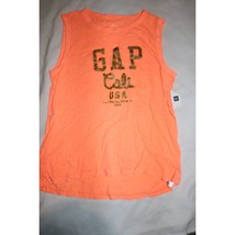 Gap Cali USA Womens Tank Top Orange Sleeveless Let The Sun Shine In 1969 XS New - £4.52 GBP