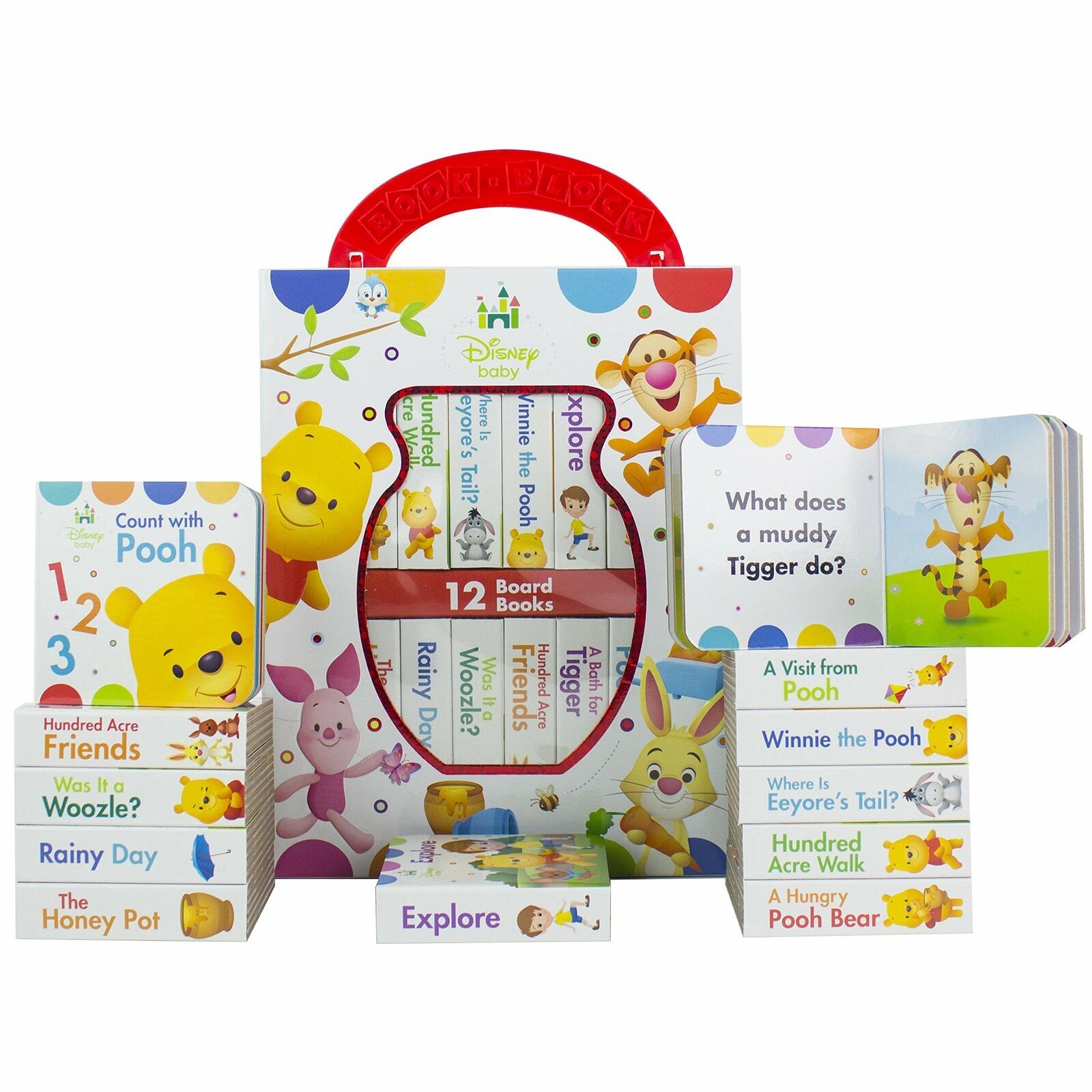 Disney Baby - Winnie the Pooh - My First Library Board Book Block 12-Book Set Item image 4