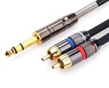 Rca To 1/4 Cable, Quarter Inch Trs To Rca (1/4 Stereo To 2 Rca) Audio Y ... - £29.88 GBP