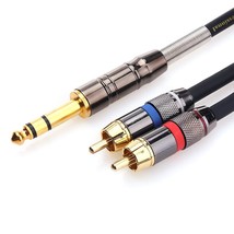Rca To 1/4 Cable, Quarter Inch Trs To Rca (1/4 Stereo To 2 Rca) Audio Y ... - £29.87 GBP