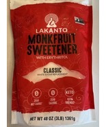 3 lb Lakanto Monk Fruit Sweetener Classic White Sugar Replacement Keto 7... - $22.76