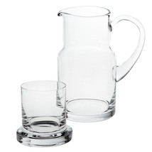 8 Mouth Blown Glass 2 Pc Bedside Or Desktop Carafe Set  24 Oz - $4,741.78 MXN