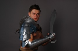 Medieval Lerp Warrior Steel Gladiator Risk Cauldron With Bracer - $125.78