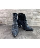 Gianni Bini Boots Women 9.5M shoes Blue Studded Zipper Block Heel Pointe... - $451.29 MXN