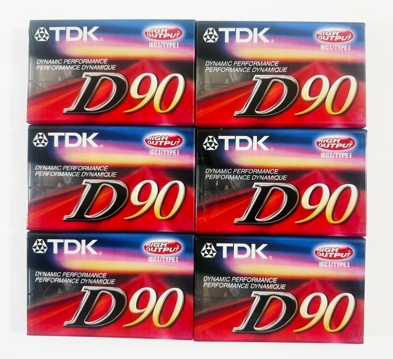 TDK D90 High Output Blank Cassette Tapes 6-Pack New Sealed - $9.89