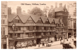 Old Houses Holborn  London England Black And White Postcard - £7.02 GBP