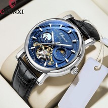 Top Brand Luxury Leather Strap Fashion Business Watch Chenxi Mechanical ... - £42.86 GBP