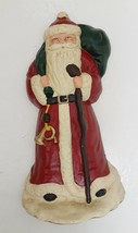 Vintage Cast Iron Metal Santa Claus Figure Doorstop Stay Stop Hand Paint... - £116.92 GBP