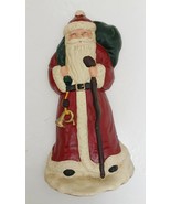 Vintage Cast Iron Metal Santa Claus Figure Doorstop Stay Stop Hand Paint... - £116.68 GBP