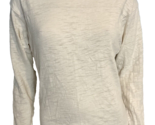 Universal Threads Women&#39;s Long Sleeve Slub Tee Shirt Cream XS - $15.19