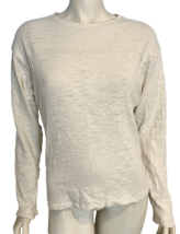 Universal Threads Women&#39;s Long Sleeve Slub Tee Shirt Cream XS - £11.96 GBP