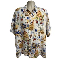 Tori Richard Button Up Italy Vintage Camp Shirt XL Pocket USA Wine Food ... - $59.39
