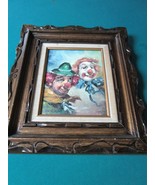 WILLIAM MONINET TWO CLOWNS OIL ON CANVAS PAINTING professionally FRAMED ART - €105,03 EUR