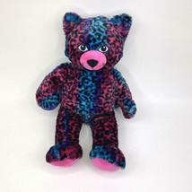 Cat Leopard Plush Build A Bear Wild About Spots Purple BAB Stuffed Animal 19&quot; - £13.30 GBP