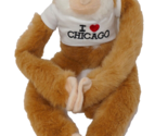 Harvey Hutter Hanging City I Love Chicago Monkey 16&quot; Plush Stuffed Animal - $19.79