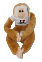 Harvey Hutter Hanging City I Love Chicago Monkey 16&quot; Plush Stuffed Animal - £14.80 GBP