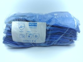 12 Pairs North Nitri-Knit NK803-9 Support Nitrile Blue Glove Interlock L... - £32.84 GBP