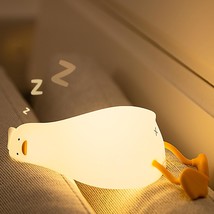 Lying Flat Duck Night Light, Cute Silicone Duck Lamp, Led Nursery Nightlight, Di - £17.57 GBP