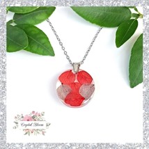 New Nature Inspired Resin Jewelries Pendant with Chain Flowers Handmade Gifts - £13.42 GBP+