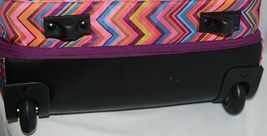 Hadaki Brand HDK879 Multi Color Chevron Plane Hopping Roller Suitcase image 4