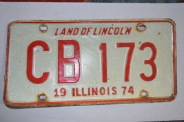 Illinois  1974  License Plates  metal PAIR  CB 173 - $204.41 MXN